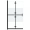 Perete dus walk-in pliabil, 90x190 cm, sticla ESG jumatate mata