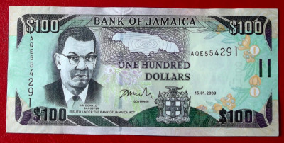 Jamaica 100 Dollars 2009 UNC necirculata ** foto