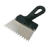 SPATULA INOX DINTATA CU MANER PLASTIC 250/8MM
