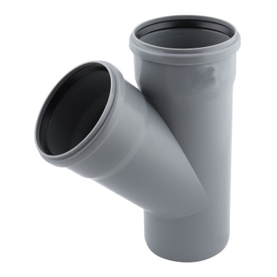 Ramificatie PP HTEA, pentru scurgere, D 125 x 125 mm, 45 grade foto