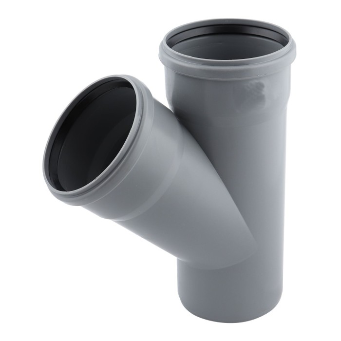Ramificatie PP HTEA, pentru scurgere, D 125 x 125 mm, 45 grade