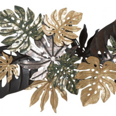 Decoratiune de perete 3D Antique Leaf, Mauro Ferretti, 133x67 cm, fier