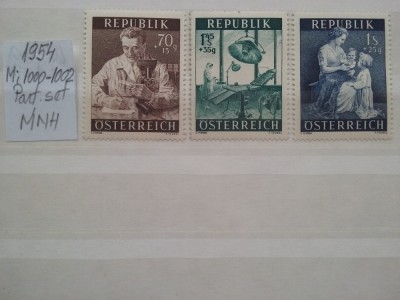 1954- Austria-Mi1000-1002-MNH foto