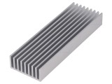 Radiator extrudat cu aripioare naturale 100mm x 33mm brut
