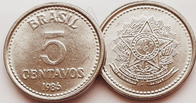 2500 Brazilia 5 centavos 1986 km 601 aunc-UNC foto