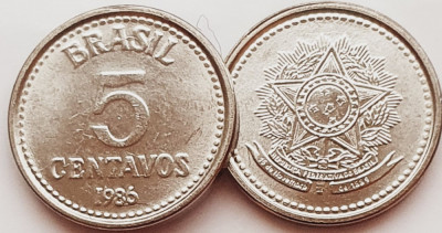 2500 Brazilia 5 centavos 1986 km 601 aunc-UNC foto
