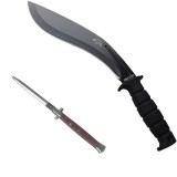 Set format din Briceag Stileto 34 cm si Maceta Kukri 40 cm ems-7464