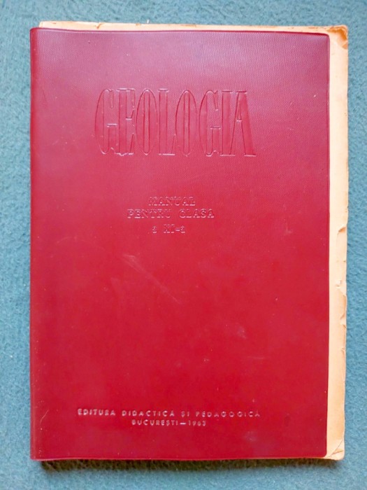 Geologia, manual pentru clasa a XI-a 1963