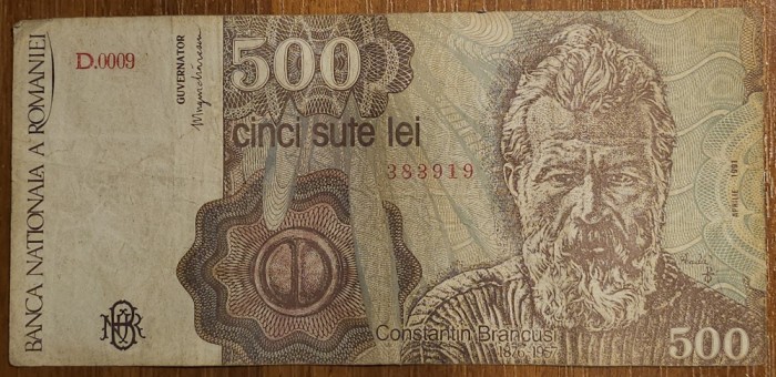500 lei 1991, aprilie, Rom&acirc;nia