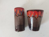 Lot 2 vase ceramice / vaze mici, Silberdistel (una marcata 13/10),