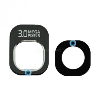 Set de lentile pentru cameră LG P500 Optimus One, set de sticlă pentru cameră, piesă de schimb neagră CAML foto