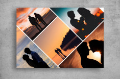 Tablou Canvas Personalizat - Cuplu (colaj 5 fotografii) foto