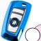 Husa Cheie Smartkey BMW 3/4 Butoane Albastra TPU+PC BMW Seria F AutoProtect KeyCars