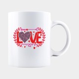 Cana alba personalizata LOVE HEART, INOVATIX&reg;. 330ml