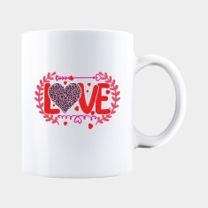 Cana alba personalizata LOVE HEART, INOVATIX&reg;. 330ml