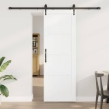 Ușă Glisantă cu Set Hardware &#039;ORKDAL&#039;Alb din Lemn Masiv de Pin