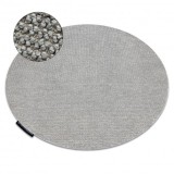 Covor CASABLANCA LOOP cerc gri deschis, bucla, moale, cerc 100 cm