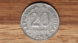 Argentina - moneda de colectie - 20 centavos 1954 - serie ceva mai rara, America Centrala si de Sud