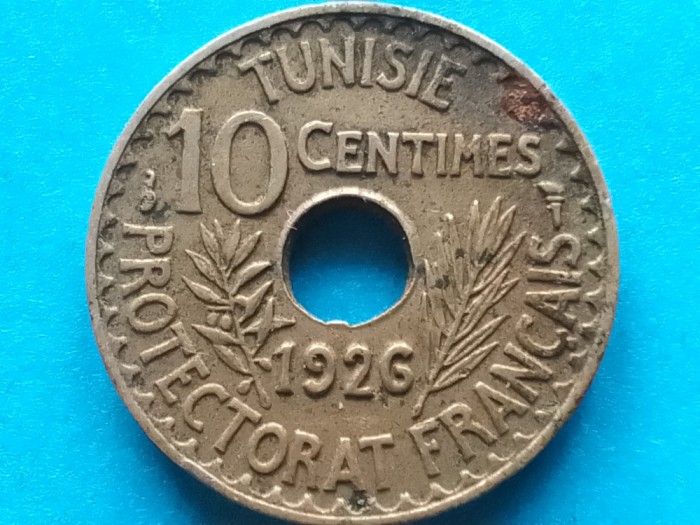TUNISIA-10 CENTIMES 1926