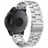 Cumpara ieftin Curea iUni compatibila cu Garmin Fenix 7X / 6X / 5X Plus / 5X / 3 HR / 3, 26 mm, Steel Belt Silver