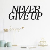 Decoratiune de perete Metal Never Gıve Up-metal, Cupru, 20x1x50 cm, Tanelorn