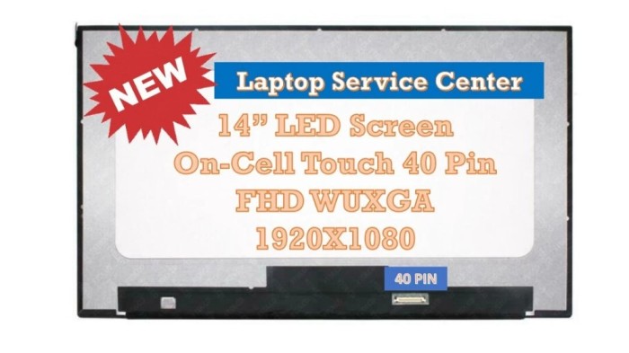 Display Laptop, Dell, Latitude 3440, P169G, P169G001, 14 inch, LED, FHD, 1920x1080, IPS, 315mm latime, on cell touch, 40 pini
