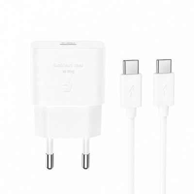 Incarcator Retea Cu Cablu USB-C XO Design L167, 25W, 3A, 1 x USB-C, Alb foto