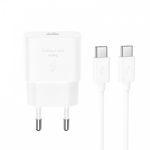 Incarcator Retea Cu Cablu USB-C XO Design L167, 25W, 3A, 1 x USB-C, Alb