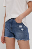 Cumpara ieftin Haily&#039;s Pantaloni scurți jeans femei, material neted, high waist