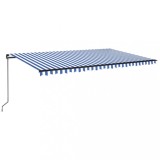Cumpara ieftin Copertina retractabila manual, albastru si alb, 500x350 cm