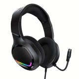 Casti Gaming cu Microfon, Over-Ear, Surround Sound, RGB, Noise Cancel, Volum Control, Mic Rotativ 360&deg;, PC, PS4, PS5, Xbox, Switch, Negru