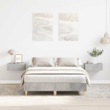 VidaXL Cadru de pat fără saltea Gri beton 140x190 cm Lemn prelucrat