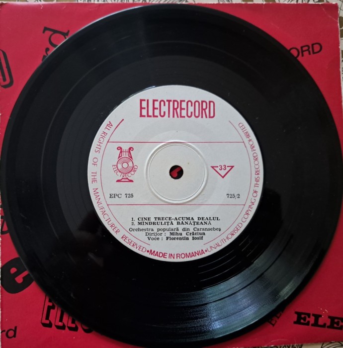 Disc Vinil - Florentin Iosif - La Birtuțu Din Pădure (7&quot;, Mono, RE, Whi)-Electrecord - EPC 725