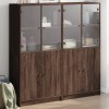 VidaXL Bibliotecă cu uși, stejar maro, 136x37x142 cm, lemn compozit 3206530