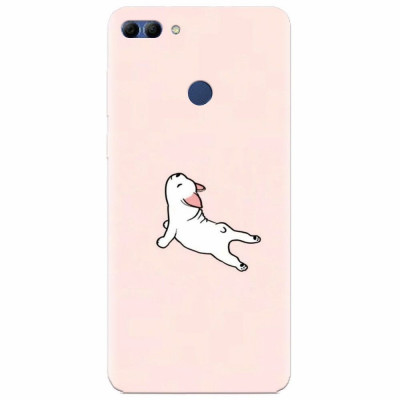 Husa silicon pentru Huawei Y9 2018, Cute Dog Streching foto