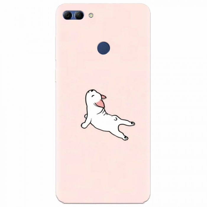 Husa silicon pentru Huawei Y9 2018, Cute Dog Streching