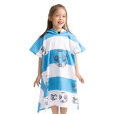 Poncho Baie Copii Homelevel 4-7 Ani Multicolor Bumbac Organic - Halat Plaja/Piscina Baieti/Fete