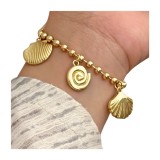 Cumpara ieftin Bratara placata cu aur Summer Shell