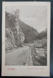 Carte postala, Pasul Lainici, judetul Gorj, 1912