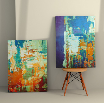 Tablou Canvas (2 bucăți) Rustic 1, Multicolor, 150x100 cm foto