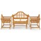 Set mobilier de gradina, 4 piese, lemn masiv de tec