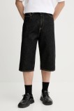 Samsoe Samsoe pantaloni scurți jeans SAROGER culoarea gri, M25200009