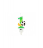 Lumanare tort cifra cu minge fotbal, 7.8 cm-Tip Cifra 1