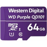 Card Memorie microSDXC Western Digital WD Purple QD101, 64Gb, Clasa 10 / UHS-1 U1 WDD064G1P0C