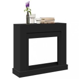 vidaXL Mască de șemineu, negru, 100x30x87,5 cm, lemn prelucrat