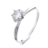 Cumpara ieftin Inel argint 925, JW1330, model elegant cu piatra, placat cu rodiu