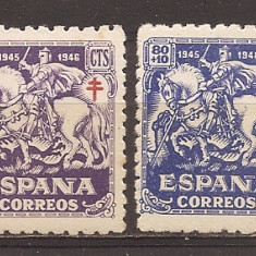 Spania 1945 - Lupta împotriva tuberculozei, serie completa, MNH