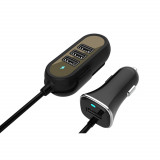 Incarcator Auto 4Xusb 5.8A (2.4A Fata Si 3.4A Spate) Cu Extensie 1.4M, Mega Drive