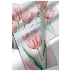 WF-SET5|Set de 3 postere cu flori &icirc;n acuarelă, artă botanică de perete, imprimeuri digitale pe p&acirc;nză, model floral minimalist | 3 x A3 (29.7 x 42 cm)