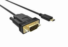Cablu USB-C la VGA FullHD 60Hz 1.8m foto